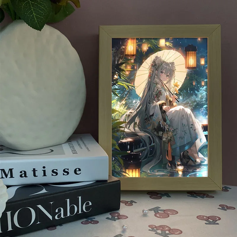 Lighting Decor Photos - 初音ミクシリーズライトペインティング、ナイトデコレーション、クリエイティブフォトフレーム