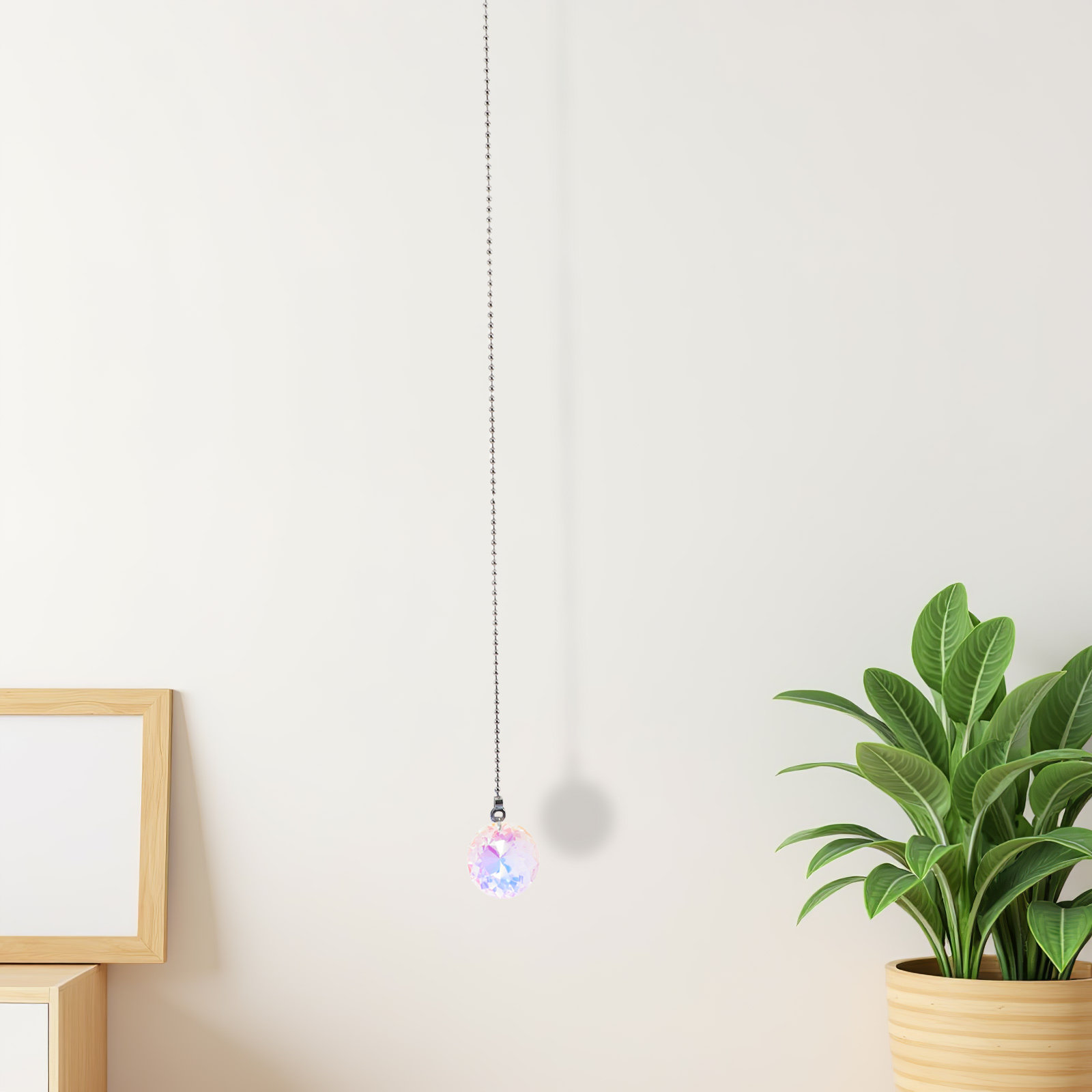 Decor Lighting Ceiling Fans - クリスタル製の天井扇風機用プルチェーン4本セット。装飾的なライトエクステンションペンダントとして、ランプや照明器具に使用できます。