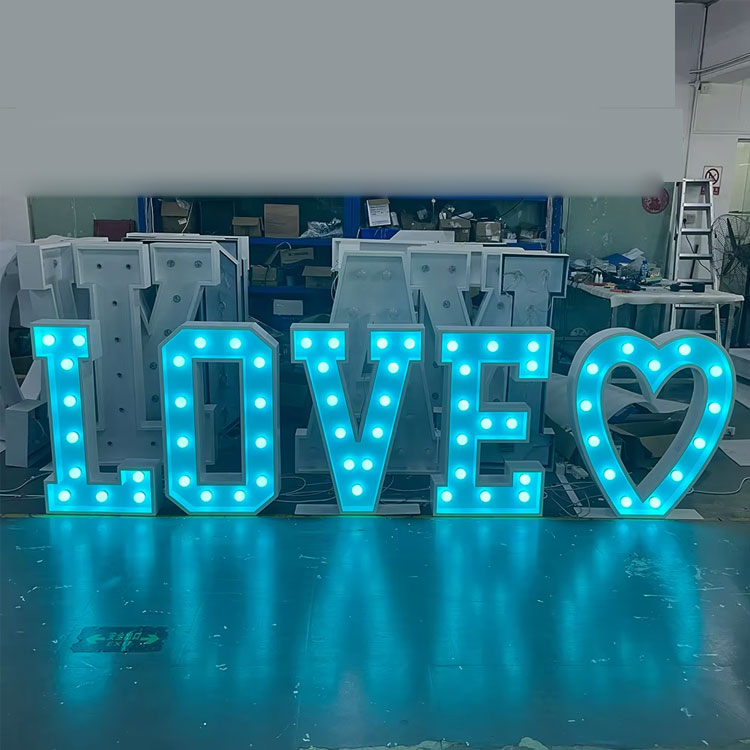 Light Up Letters Marquee - 屋外用LEDネオン「結婚してください」メタルRGB大型3フィート4フィートの巨大ライトアップ文字サイン。誕生日パーティーや結婚式に最適。