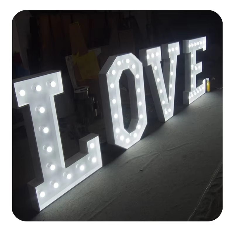 Light Up Letters Marquee - 装飾マリーミーライトマーキーレター3フィート4フィートビッグナンバーズジャイアントライトアップレターLEDマーキーアルファベットラブレター