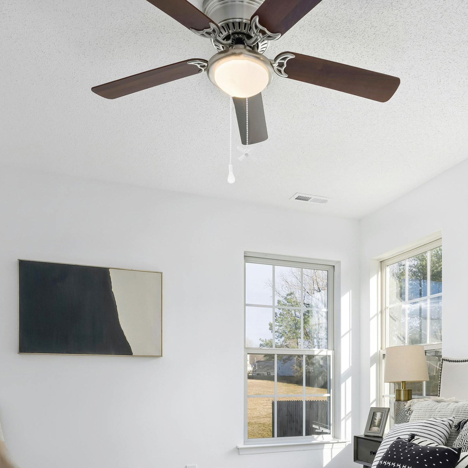 Decor Lighting Ceiling Fans - 2個入り、アンティーク風ビーズ装飾の天井扇風機用チェーン延長具。天井照明、扇風機、浴室、廊下、リビングの装飾用。