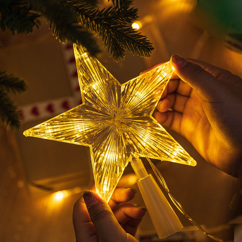 Home Decor Lighting Tree - 15/19/23 センチメートルクリスマスツリートップスターライト LED 光るスターランプクリスマスツリー装飾ホームパーティー用品ナヴィダード新年ギフト