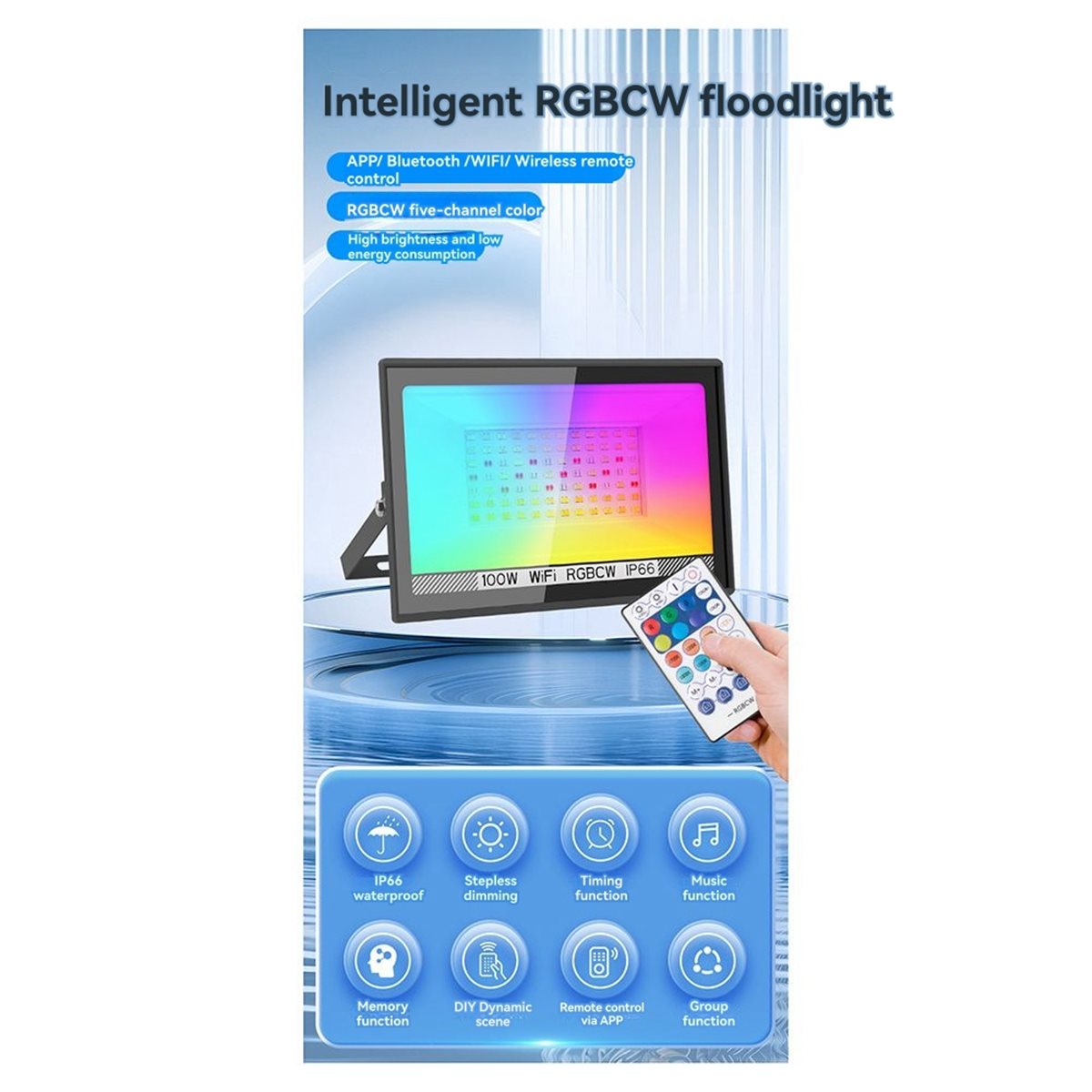 Decor Lighting Uk - Nices 100W RGBCW LED フラッドライト APP