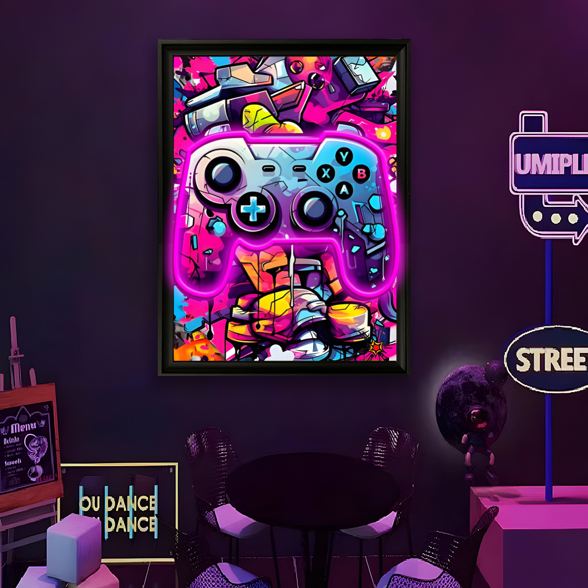 USB電源LEDネオンライト面白い壁画アートポスターホームミ - Lighting Decor For Home のレビューと価格