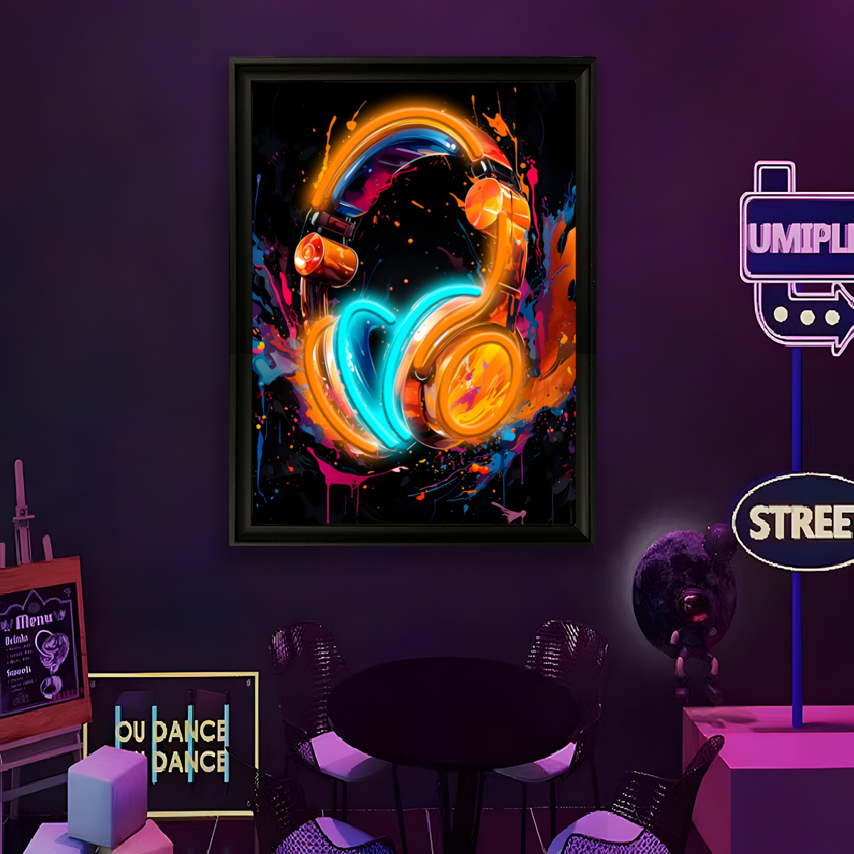 USB電源LEDネオンライト面白い壁画アートポスターホームミ - Lighting Decor For Home のレビューと価格