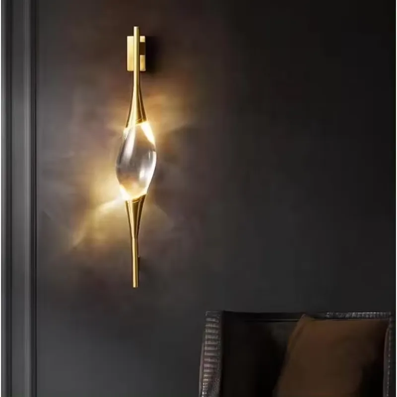 新デザイン モダン フル銅製 ゴールドクリスタル LED ウ - Lighting Decor For Home のレビューと価格