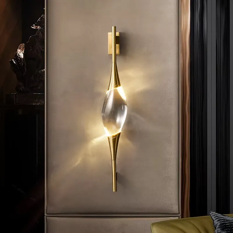 新デザイン モダン フル銅製 ゴールドクリスタル LED ウ - Lighting Decor For Home のレビューと価格