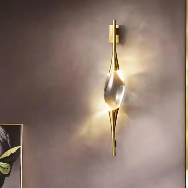 新デザイン モダン フル銅製 ゴールドクリスタル LED ウ - Lighting Decor For Home のレビューと価格