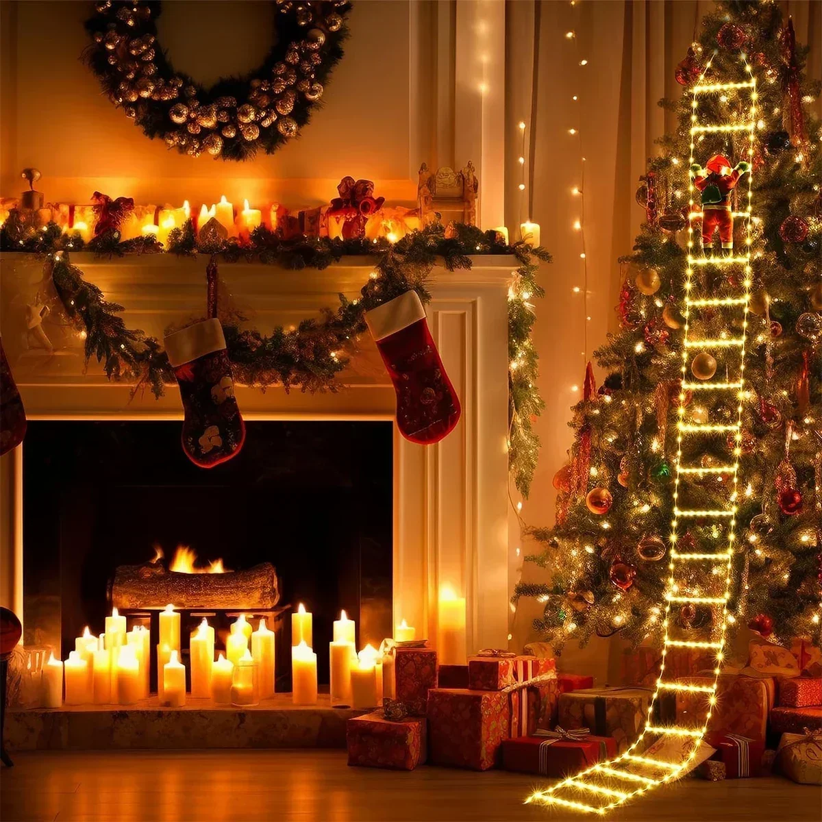 クリスマスデコレーション用LEDストリングライト,吊り下げス - Home Decor Lighting Tree のレビューと価格