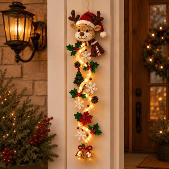 2026年版、光るクリスマスドアハンガー。大型のライトアップ - Wall Decor Lighting Tree のレビューと価格