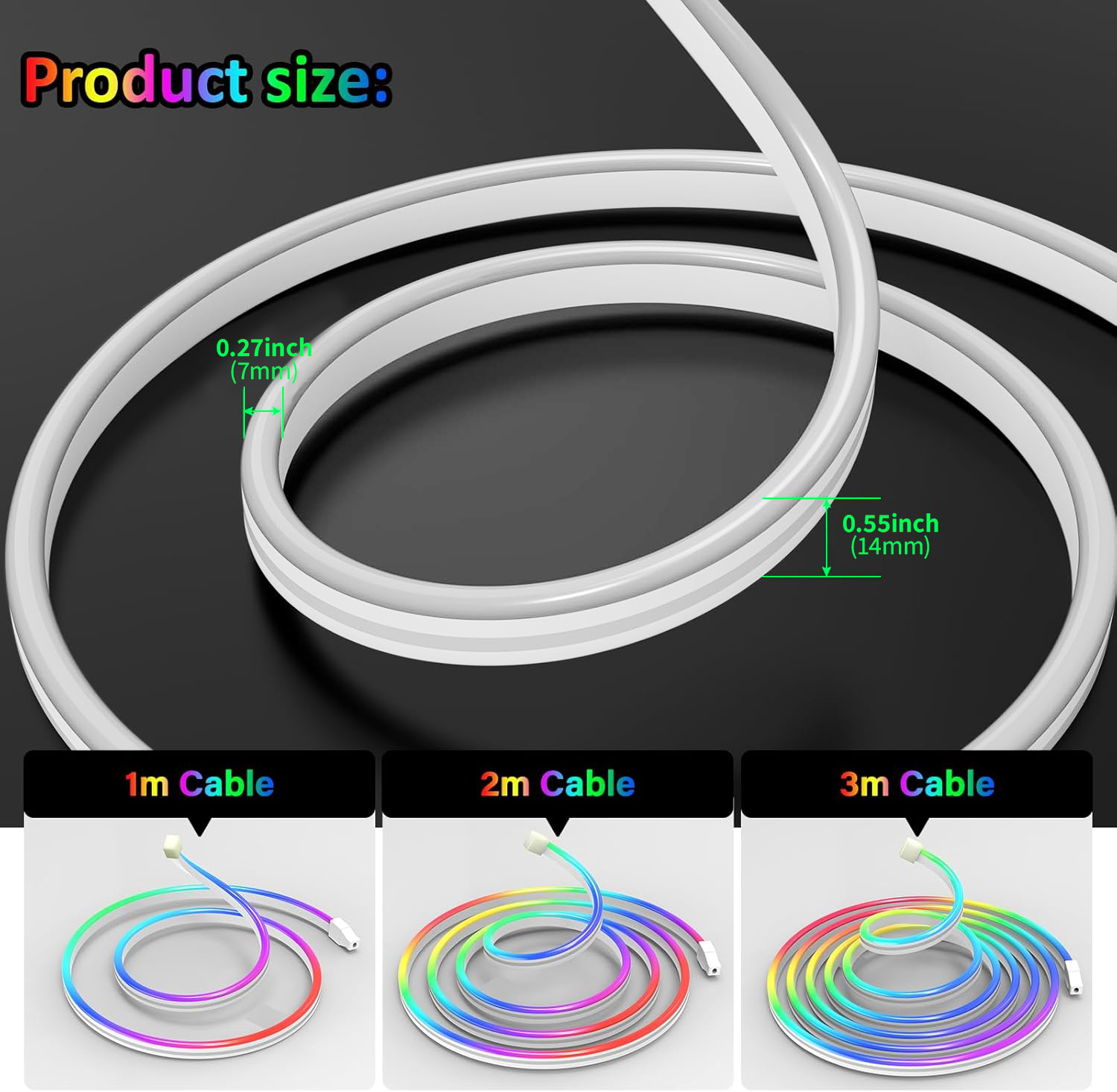 USB DC5V RGBICフレキシブルネオンストリップライ - Lighting & Home Decor Studio Photos のレビューと価格