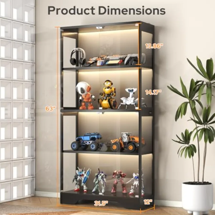 コレクションや美術書を収納できる、ガラス扉付きの展示キャビネ - Lighting & Home Decor Studio Photos のレビューと価格