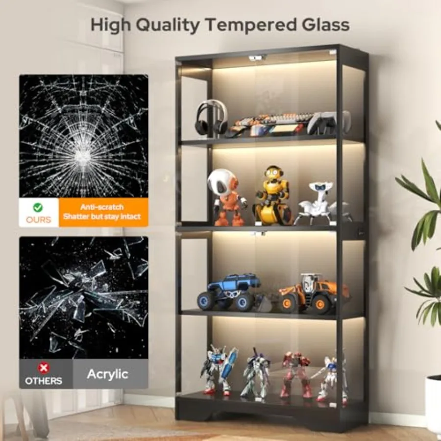 コレクションや美術書を収納できる、ガラス扉付きの展示キャビネ - Lighting & Home Decor Studio Photos のレビューと価格
