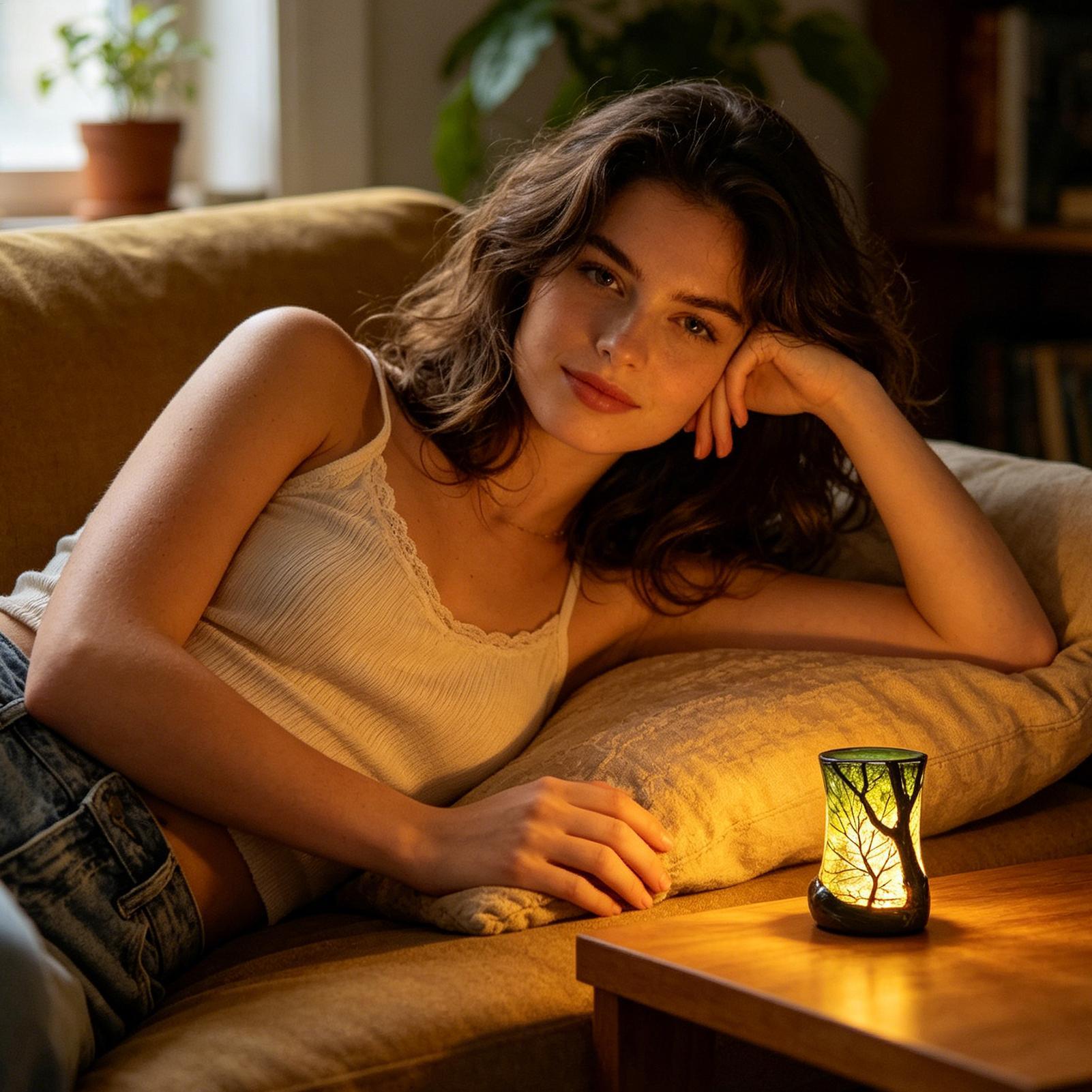 ベッドサイドテーブルランプ フォレストナイトライト 装飾的な - Lighting Decor For Home のレビューと価格