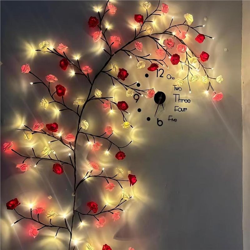 USB DIY メープルローズウィローつるランプ 8モード装 - Lighting Decor For Home のレビューと価格