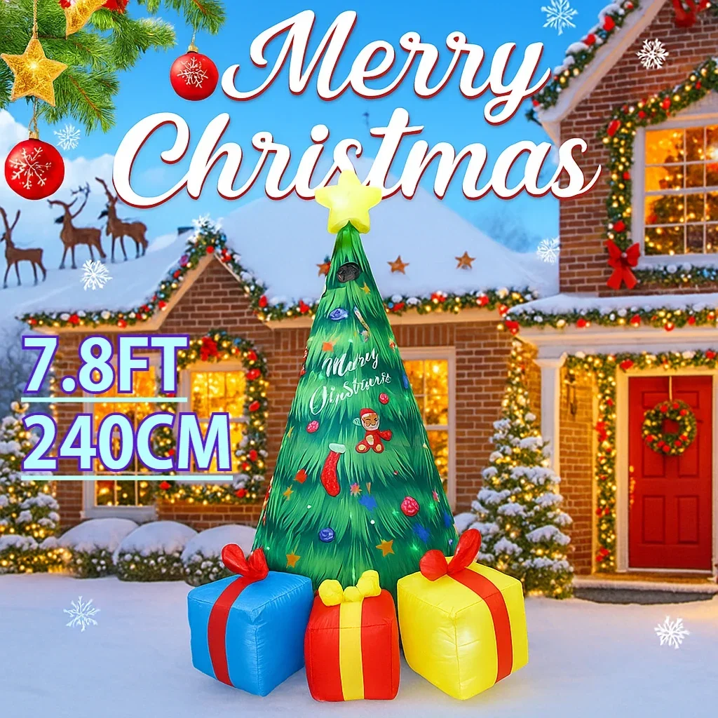 7.8フィートのインフレータブルクリスマスツリー、LEDライ - Home Decor Lighting Tree のレビューと価格
