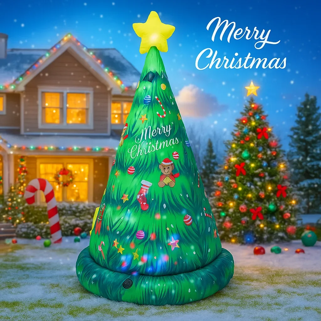 7.8フィートのインフレータブルクリスマスツリー、LEDライ - Home Decor Lighting Tree のレビューと価格