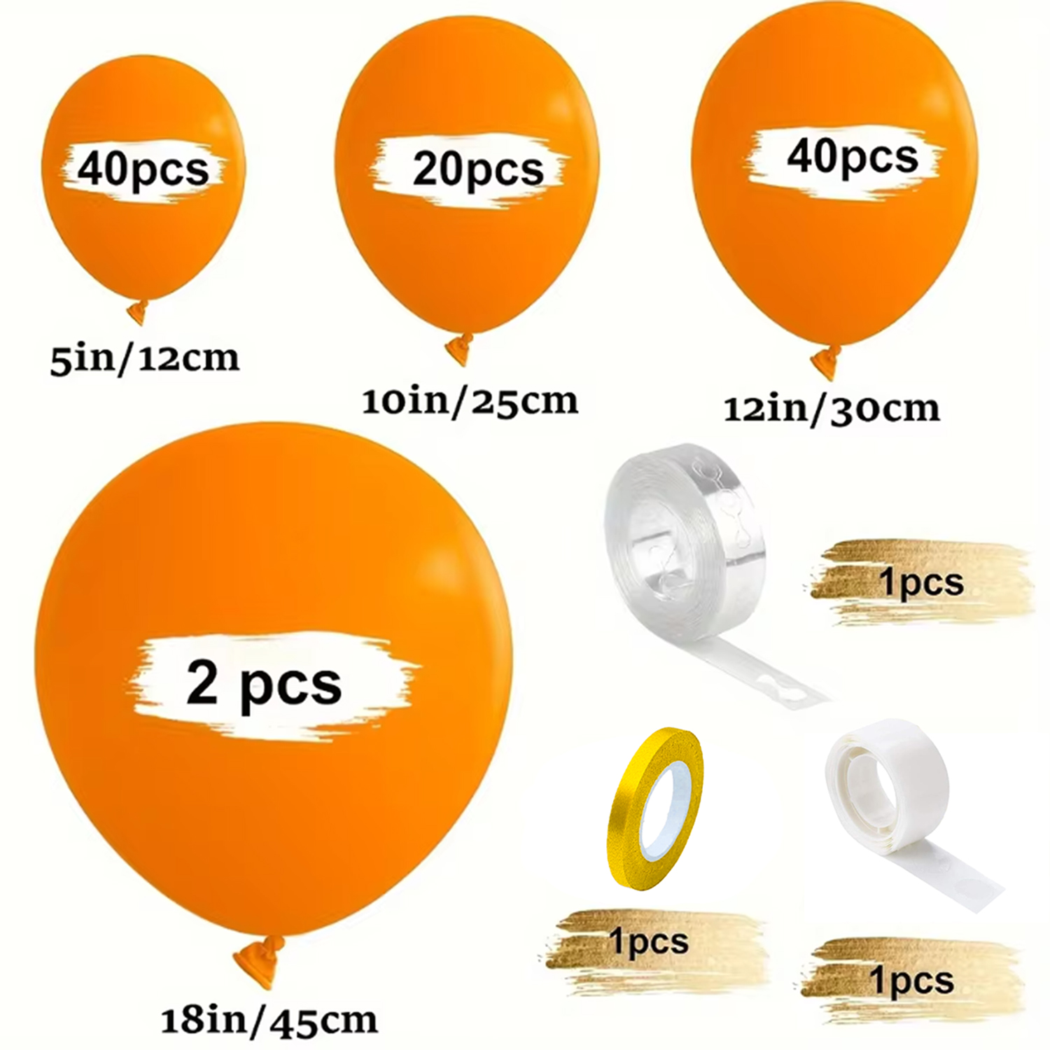 オレンジ色のバルーン102個セット、結婚式、誕生日、ポップパ - Orange Lighting Decor のレビューと価格