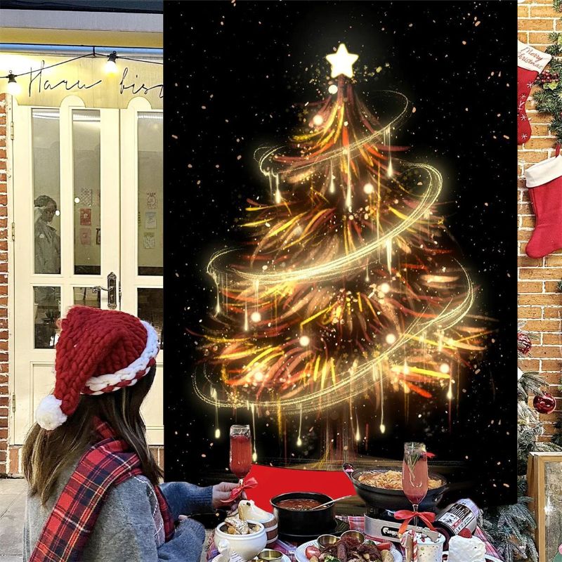 VIKAMA ウォールタペストリー、青い氷のクリスマスツリー - Wall Decor Lighting Tree のレビューと価格