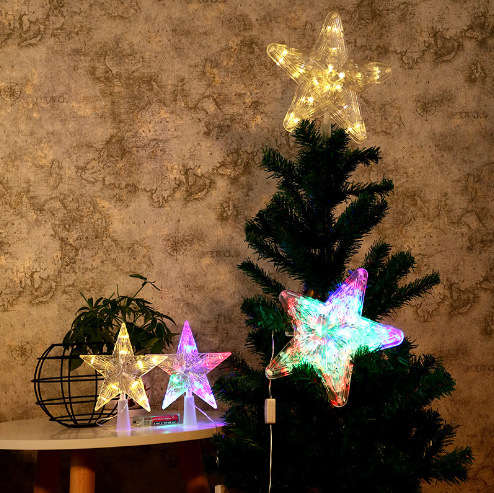15/19/23 センチメートルクリスマスツリートップスター - Home Decor Lighting Tree のレビューと価格