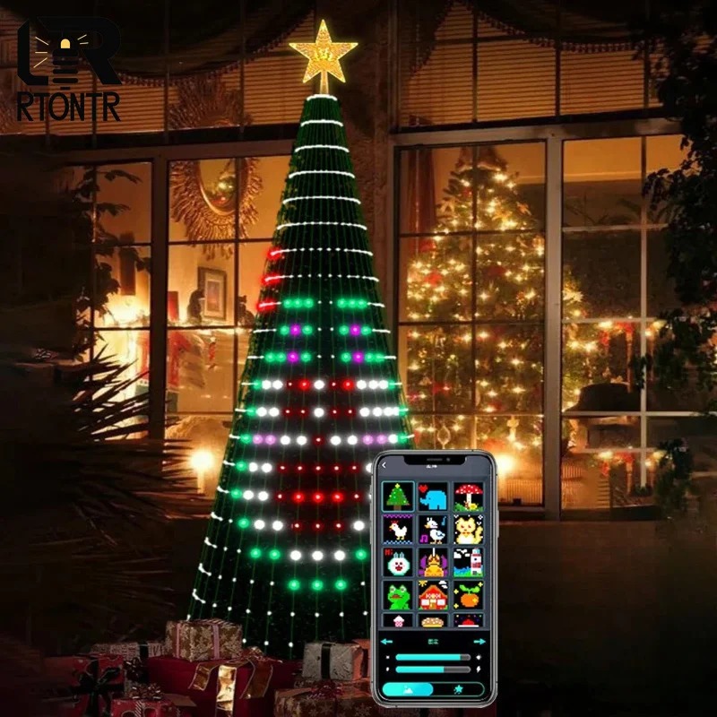 クリスマススターツリーライトRGB LED、Bluetoot - Lighting Decor For Home のレビューと価格