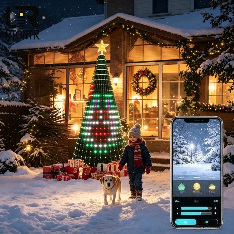 クリスマススターツリーライトRGB LED、Bluetoot - Lighting Decor For Home のレビューと価格