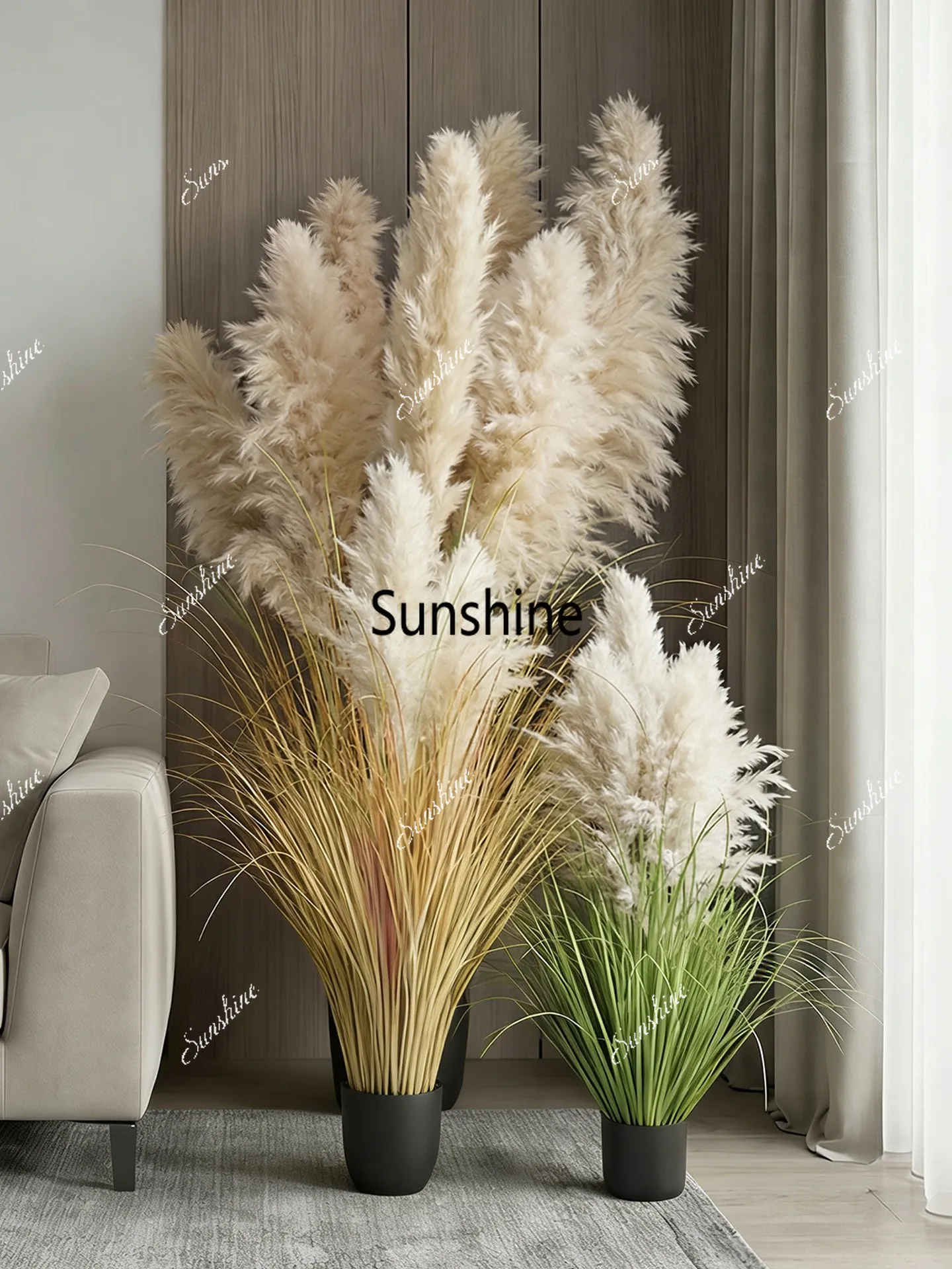 人工緑植物、天然の葦、フォックステールライトラグジュアリー、 - Home Decor Lighting Tree のレビューと価格