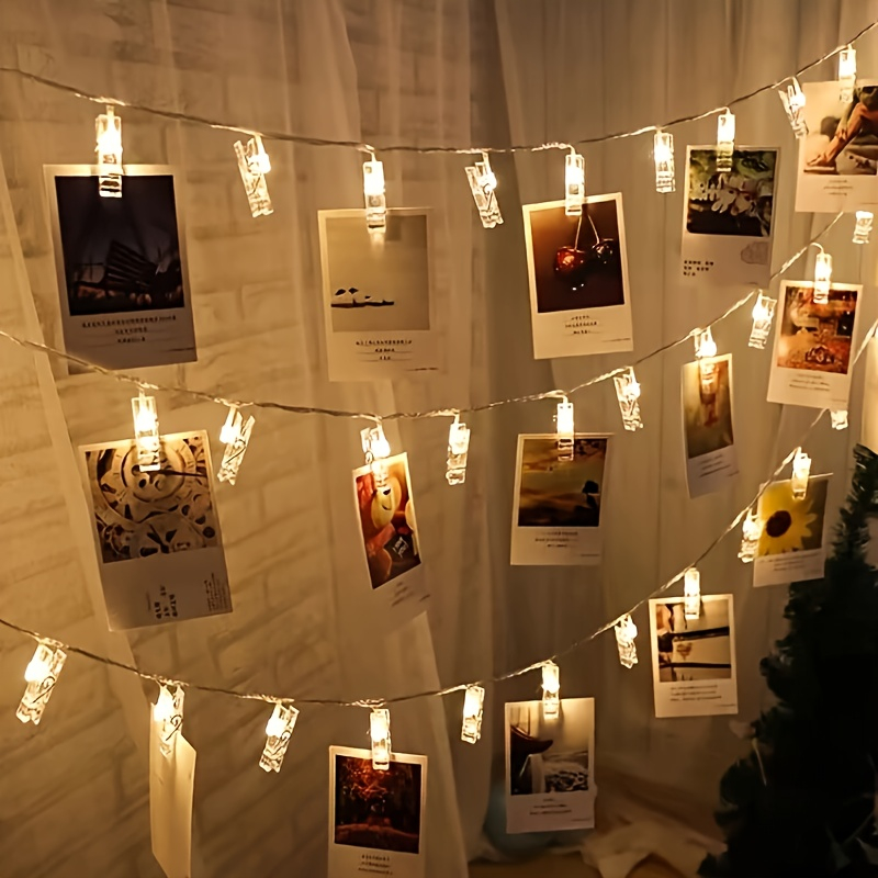 1.5/3/6/10m LEDフォトクリップストリングライト - Lighting Decor Photos のレビューと価格