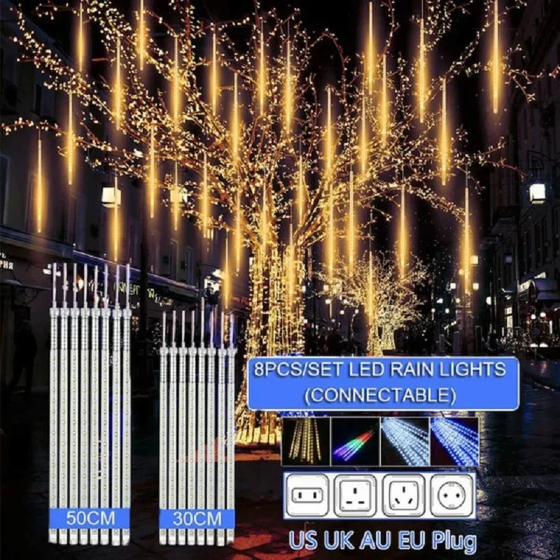 30 センチメートル/50 センチメートル防水流星雨雨 8  - Decor Lighting Uk のレビューと価格
