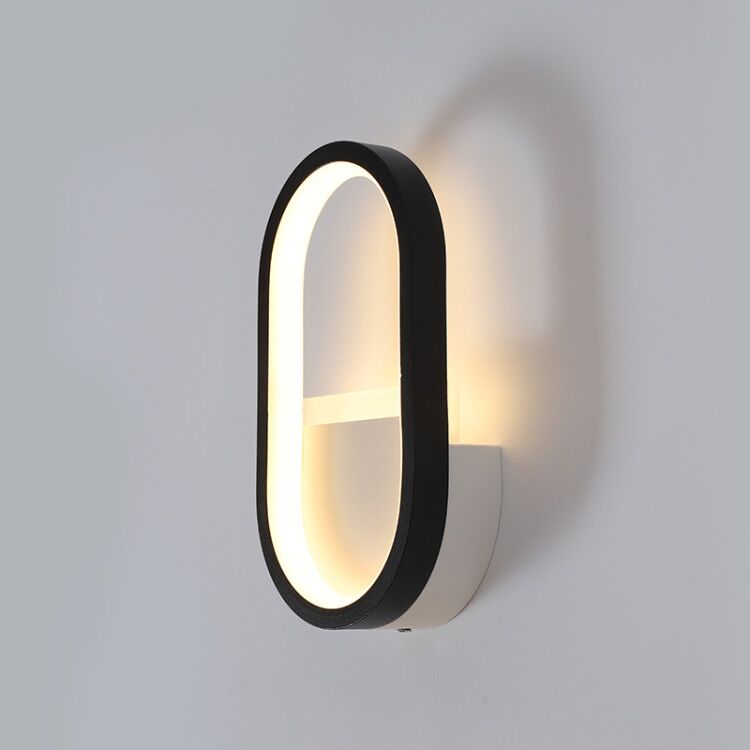 モダンな北欧LEDウォールランプ、ミニマリストブラック幾何学 - Lighting Decor For Home のレビューと価格