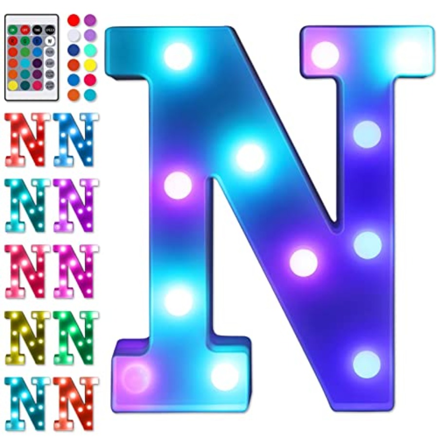 フルLEDレターライト、リモコン付き、マーキーライトアップレ - Light Up Letters Marquee のレビューと価格