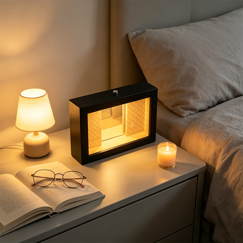 リアルルームアビスインフィニティミラーフォトフレーム、LED - Lighting Decor Photos のレビューと価格