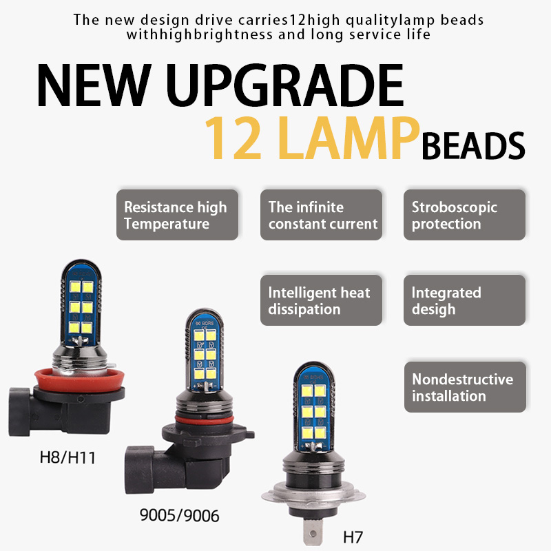 2 個 7 色グリーンオレンジ H7 H11 H8 HB4  - Orange Lighting Decor のレビューと価格