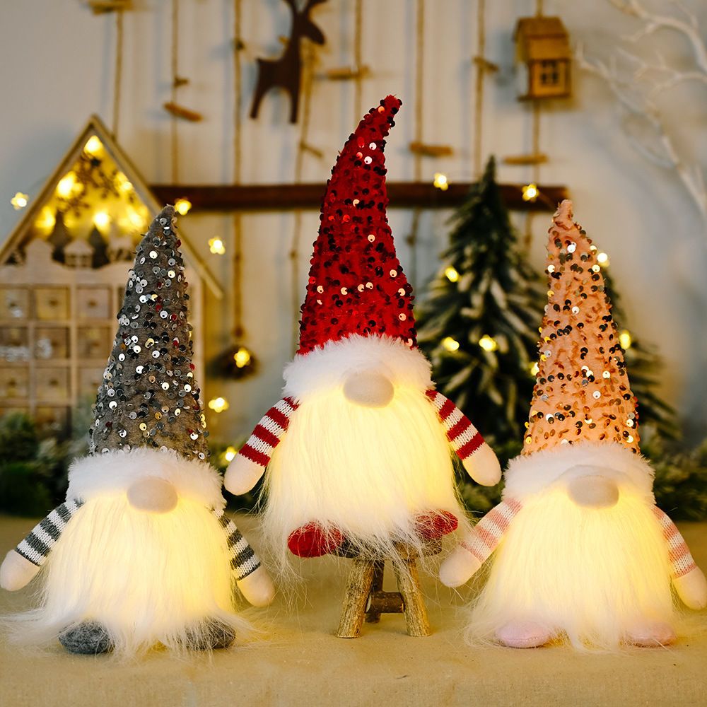 LEDライト付きの光るニット製の小人人形。クリスマスデコレー - Home Decor Lighting Tree のレビューと価格