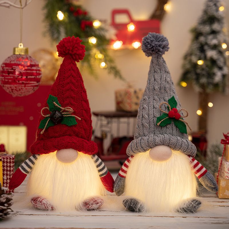 LEDライト付きの光るニット製の小人人形。クリスマスデコレー - Home Decor Lighting Tree のレビューと価格