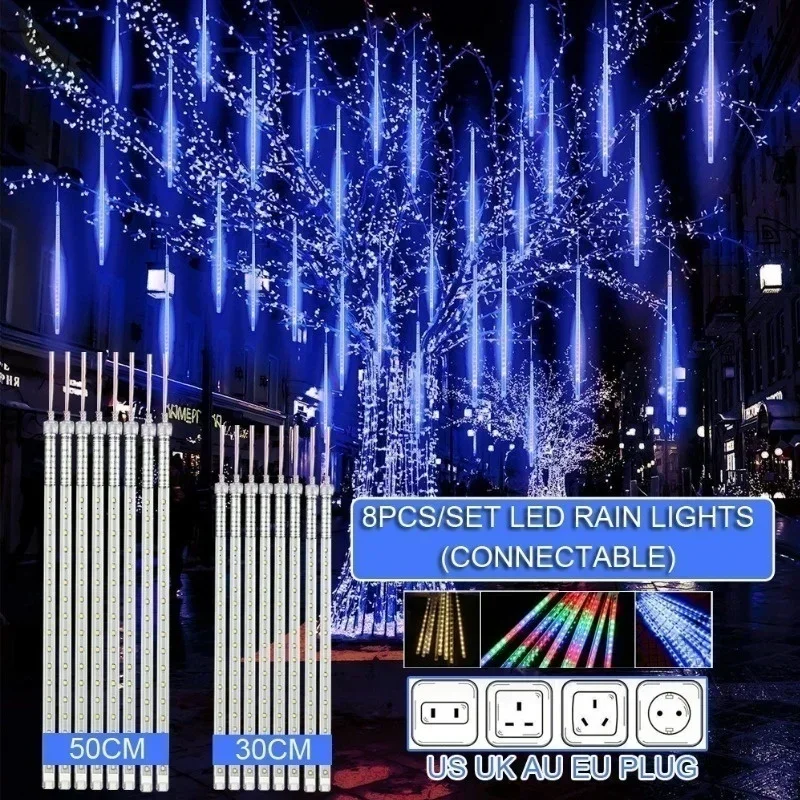 30 センチメートル/50 センチメートル防水流星雨雨 8  - Decor Lighting Uk のレビューと価格