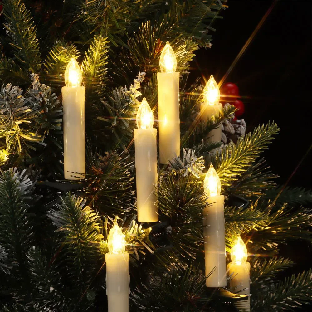 フレームレステーパークリスマスキャンドルストリングライト ク - Home Decor Lighting Tree のレビューと価格