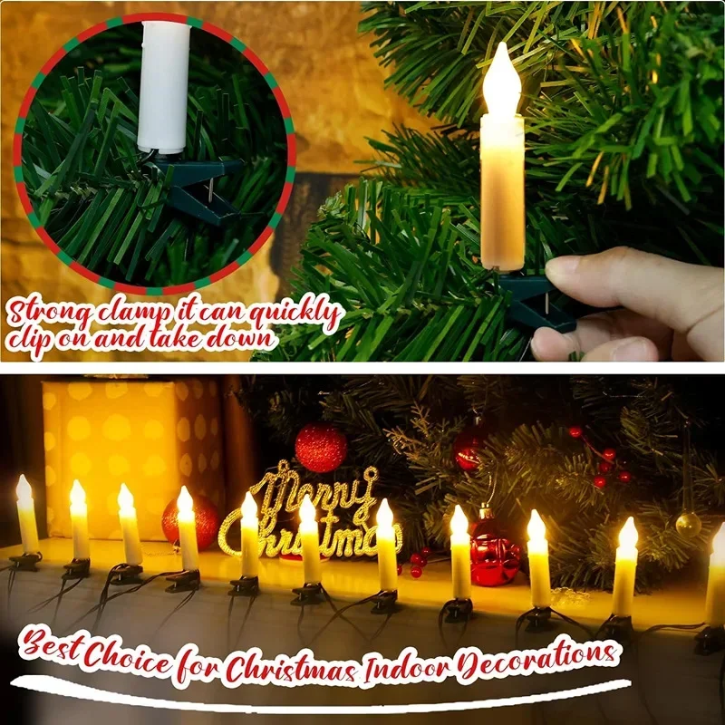 フレームレステーパークリスマスキャンドルストリングライト ク - Home Decor Lighting Tree のレビューと価格