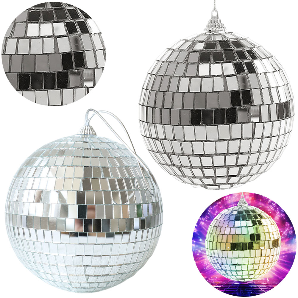 6 個 4/6/10 センチメートルミラーディスコボールステ - Home Decor Lighting Tree のレビューと価格