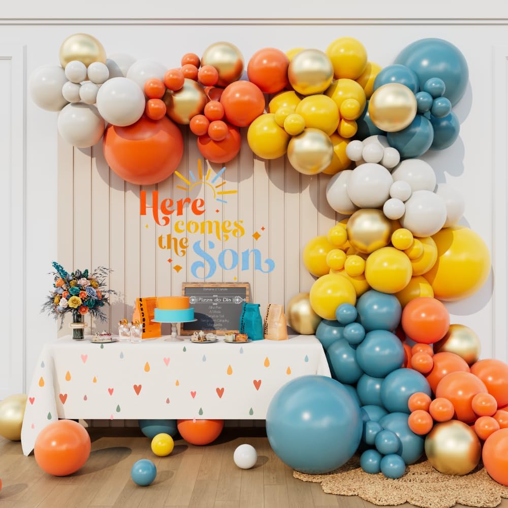 ブルー、イエロー、オレンジの「Here Comes the  - Orange Lighting Decor のレビューと価格