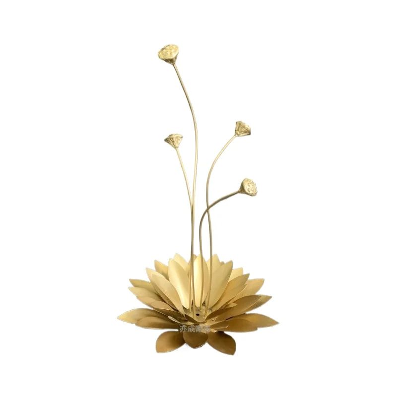 モダンでクリエイティブなライトラグジュアリー蓮の花の全銅製オ - Home Decor Lighting Wholesale のレビューと価格