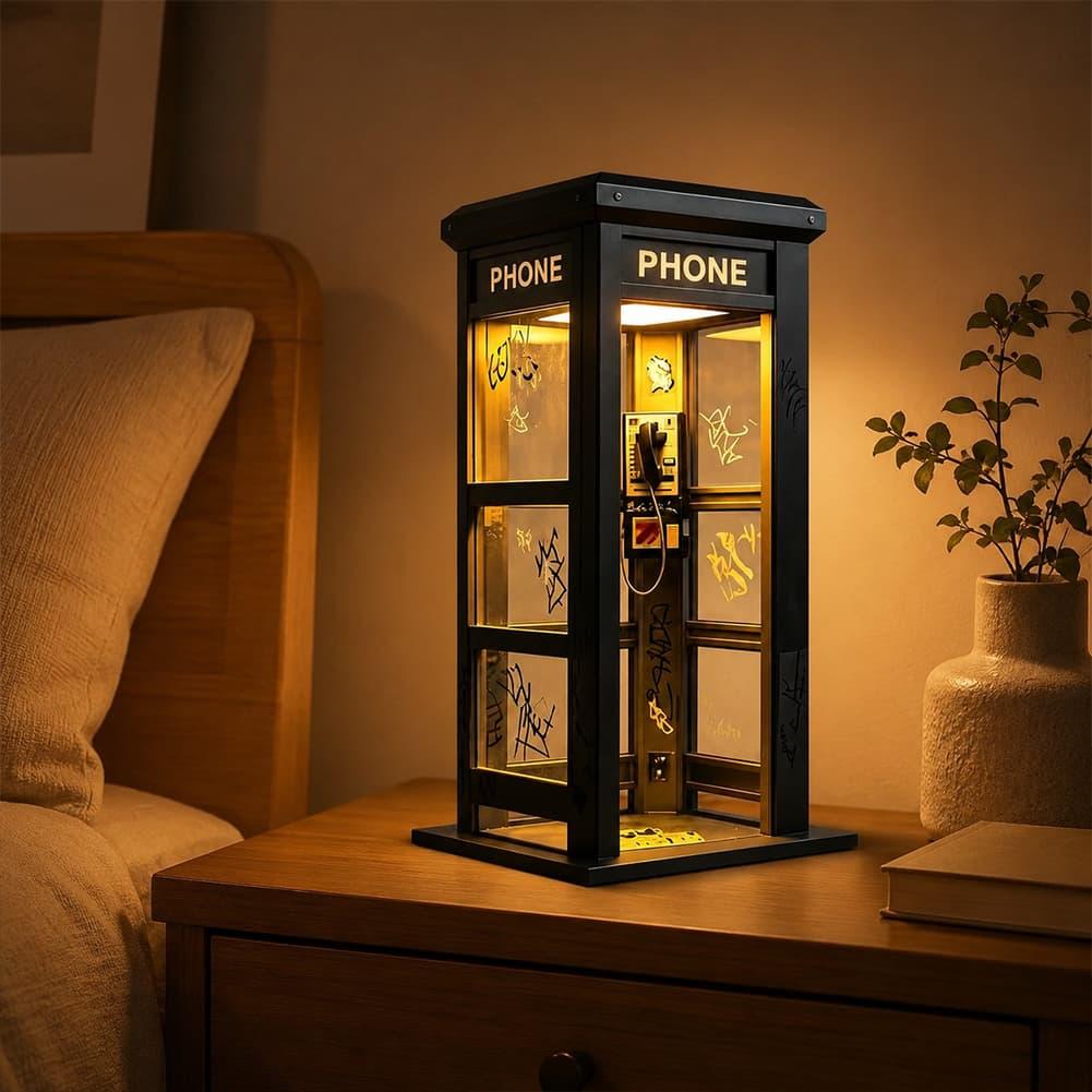ヴィンテージロンドン電話ボックステーブルランプ レトロ電話ボ - Lighting Decor For Home のレビューと価格