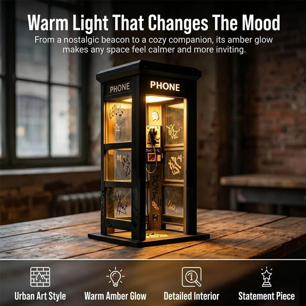 ヴィンテージロンドン電話ボックステーブルランプ レトロ電話ボ - Lighting Decor For Home のレビューと価格