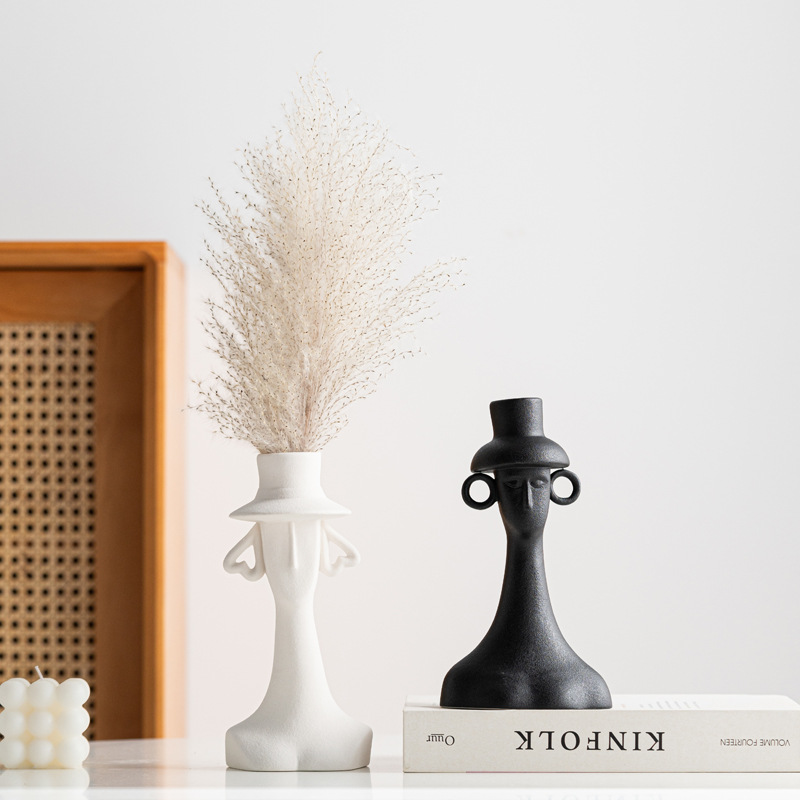 ライトラグジュアリー人型セラミックフラワーベース、クリエイテ - Home Decor Lighting Wholesale のレビューと価格