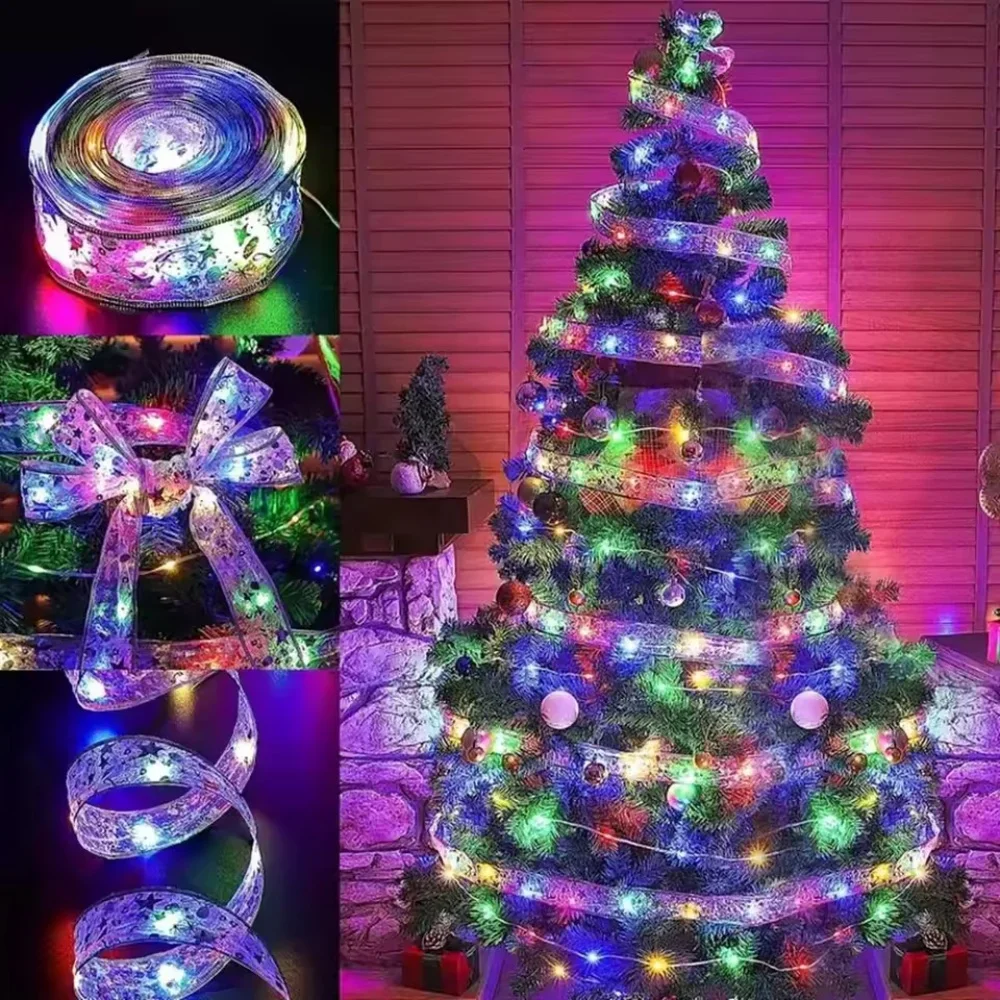 2～10メートルのクリスマスリボン装飾。シルバーまたはゴール - Home Decor Lighting Tree のレビューと価格