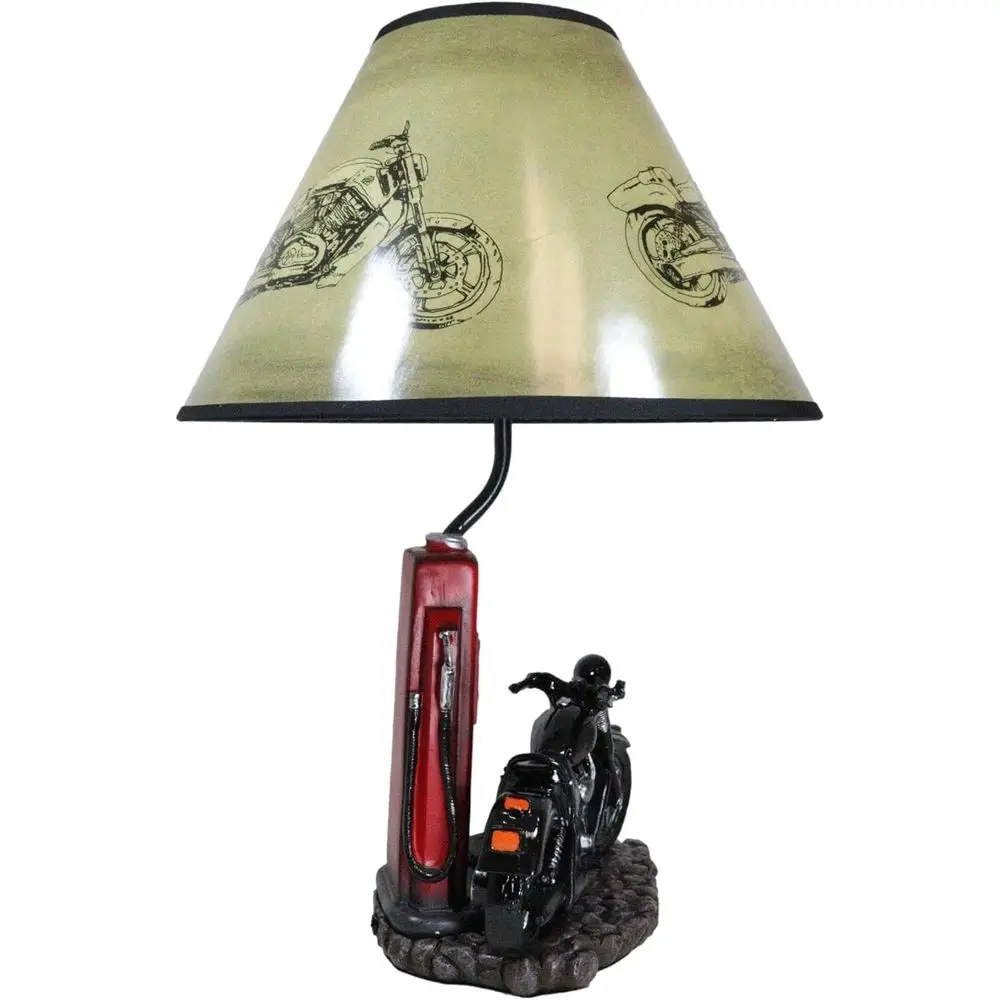 ヴィンテージレトロブラックオートバイガスポンプデスクランプ（ - Lighting Decor For Home のレビューと価格