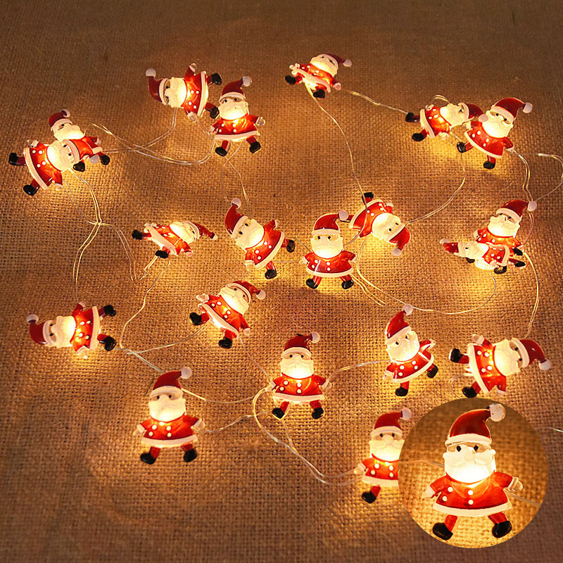 2M 20LEDサンタクロース雪の結晶LEDライトストリング - Home Decor Lighting Tree のレビューと価格