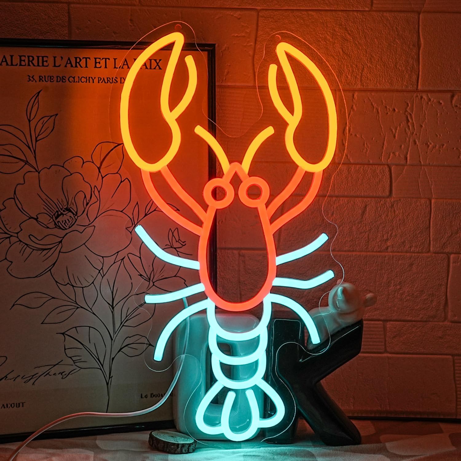 ロブスターネオンサイン子供部屋装飾USB電源LEDライト誕生 - Lightings Decoration のレビューと価格