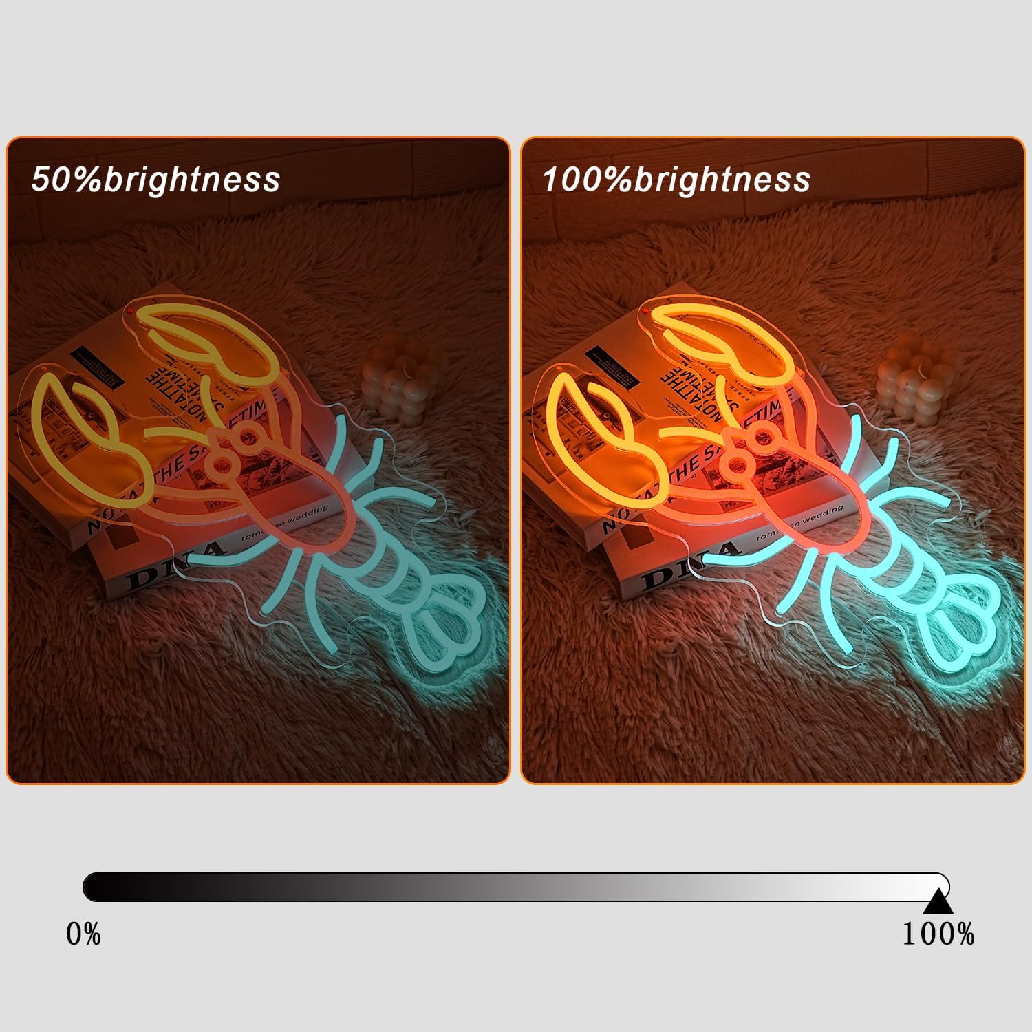 ロブスターネオンサイン子供部屋装飾USB電源LEDライト誕生 - Lightings Decoration のレビューと価格
