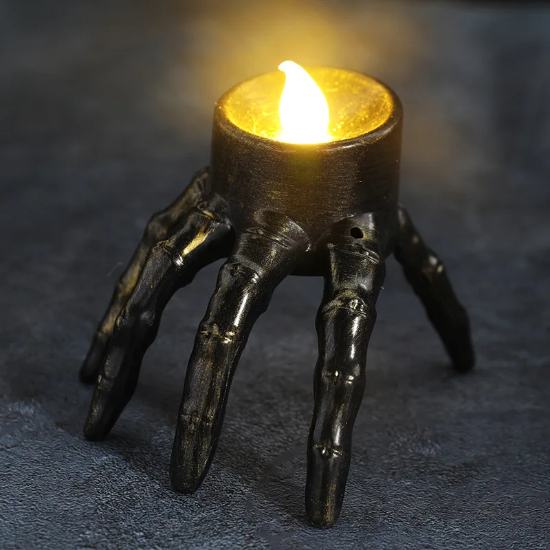 ハロウィーン用LEDキャンドルランタン,腕を砕く,頭蓋骨,ホ - Orange Lighting Decor のレビューと価格